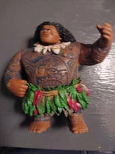 Disney Moana Maui Demigod with Hook 4" PVC Figure Figurine Toy Cake Topper