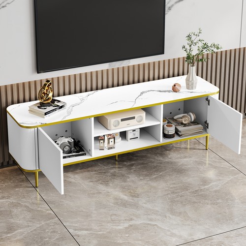 Moderner TV-Schrank mit Offene Ablagefläche Fernsehtisch Lowboard TV-Board Regal - Bild 2 von 12