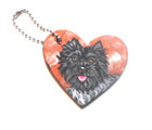 Cairn Terrier Brindle Dog Keychain Hand Painted Charm Key Tag