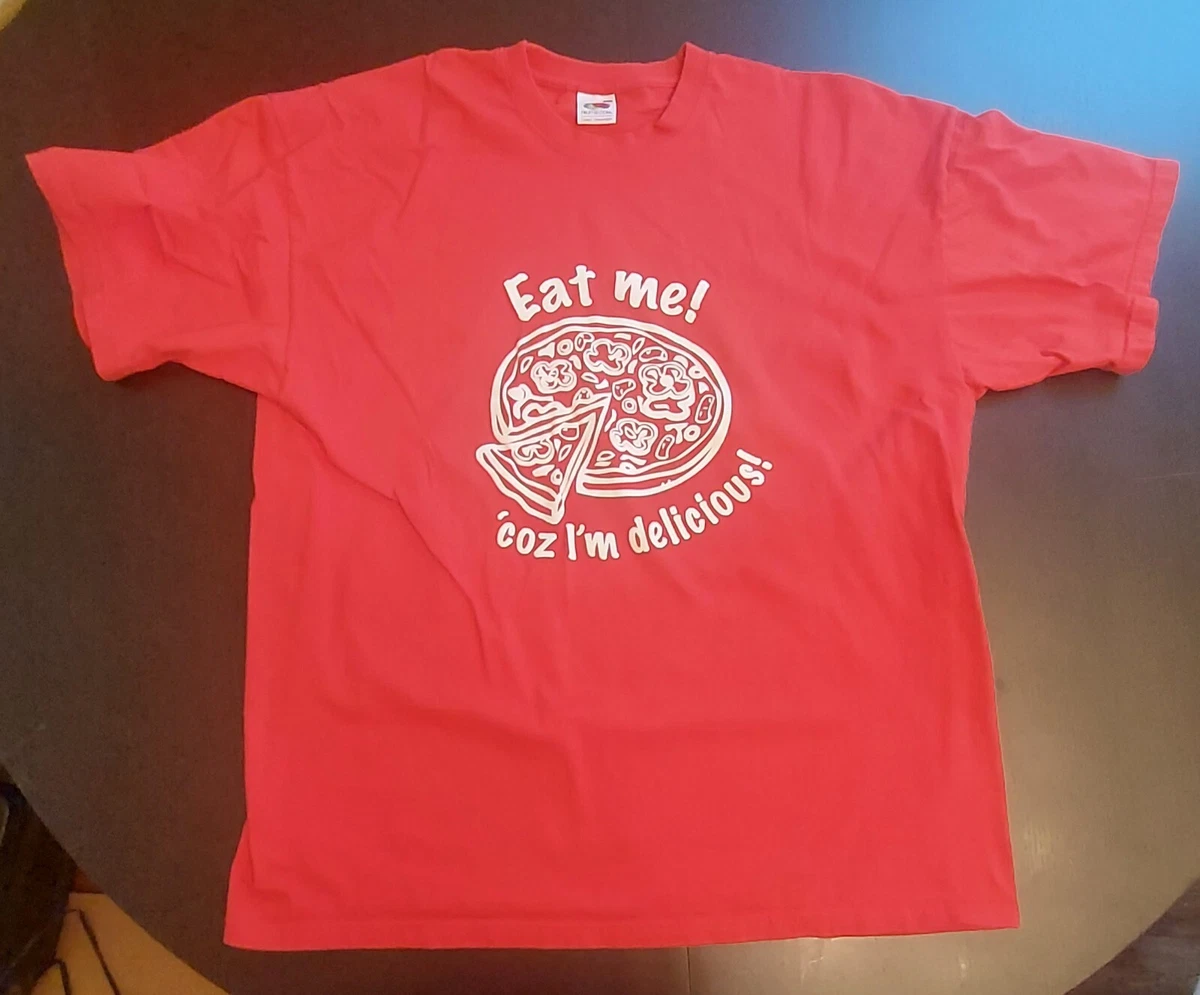 Fruit of the Loom Slice of New York Pizza Rota Spain Red T Shirt