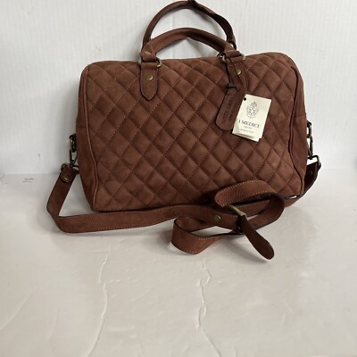 NWT I MEDICI FIRENZE ITALIAN 100% LEATHER SATCHEL BROWN 