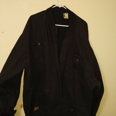Men's Vintage Rocawear State Property Denim Black Bomber Jacket Size 4XL VGUC