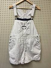 VTG 90'S Overalls BUM EQUIPMENT WOMENS Shortalls SHORTS Khaki SZ XL BIB