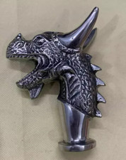 Designer Antique Aluminium Dragon Head Handle For Wooden Walking Stick Cane Gift