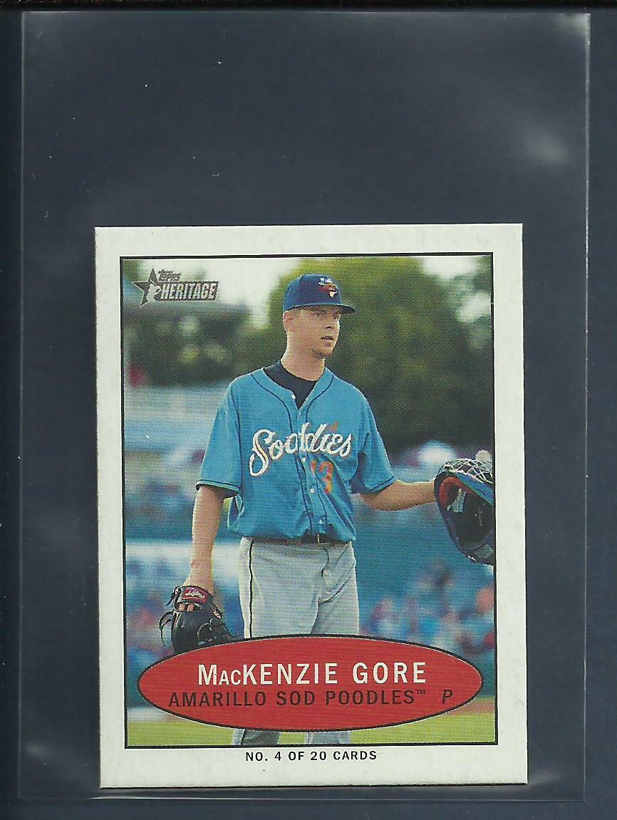 MacKenzie Gore RC 2020 Topps Heritage Minors '71 Bazooka Test Rookie Card Padres