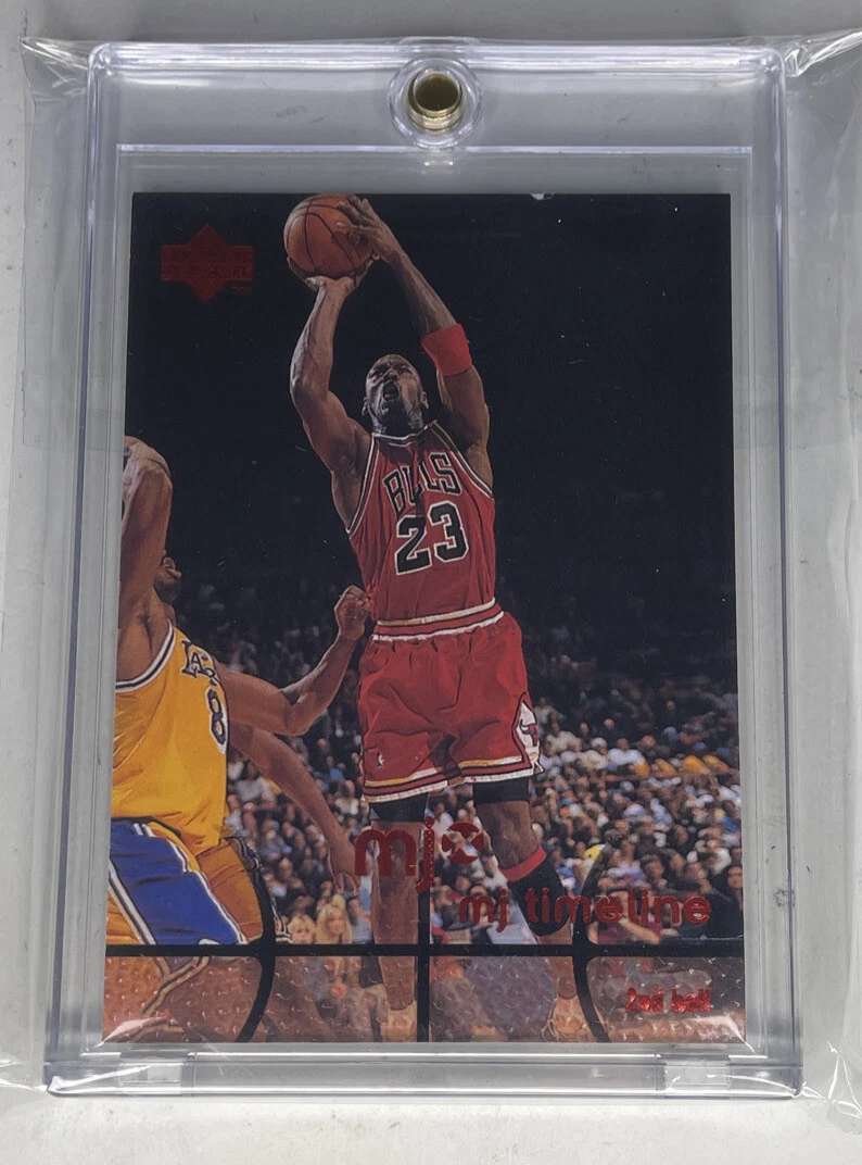 1998-99 Upper Deck MJx MJ Timeline #72 NBA HOF Michael Jordan w/ Kobe Bryant