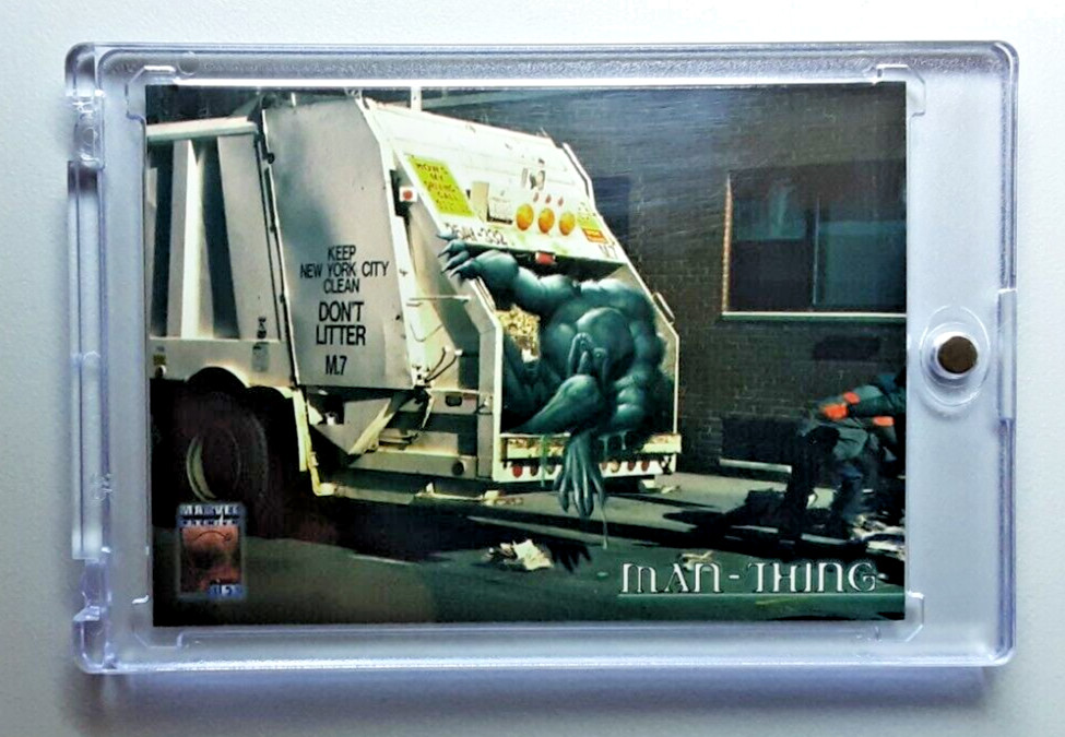 1997 Marvel Premium Card 52 MAN-THING. FREE ONE-TOUCH-HOLDER