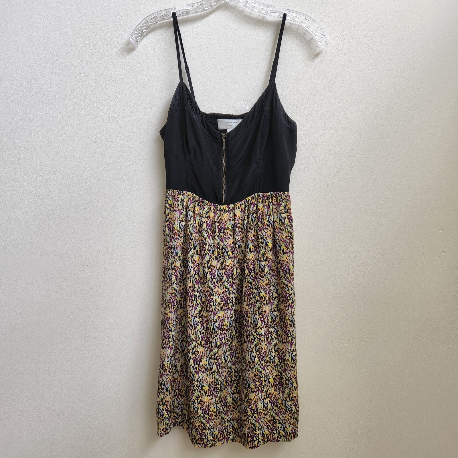 Moulinette Soeurs Dress Womens 4 Anthropologie Silk Short Spaghetti Strap Hippie