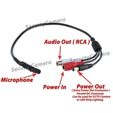 High Sensitive Mini Audio Mic Microphone for CCTV Security Camera DVR System