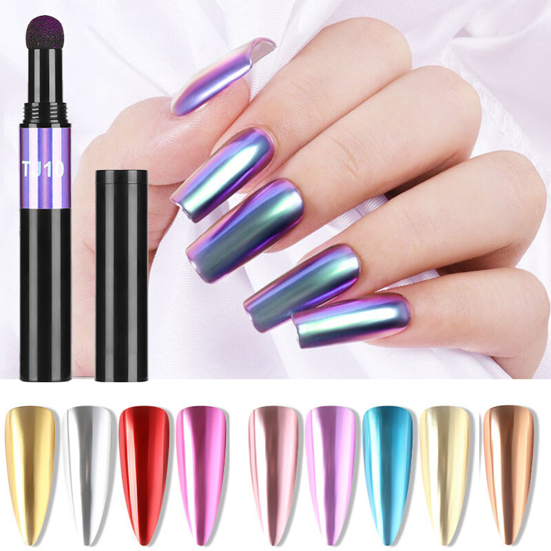 Gel Polish Chrome Pens For Nails Red Carpet Manicure Silver