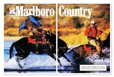 Marlboro Country Cigarettes Philip Morris Vintage 1997 2-Page Magazine Ad