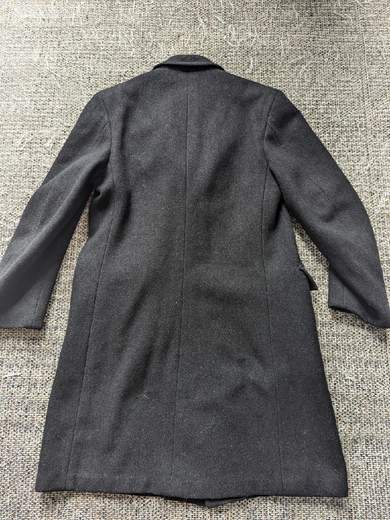 vintage 1900s victorian OVERCOAT heavy wool 40 black TOPCOAT