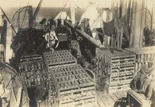 American Soldiers Sitting Transport Ship to US 1919 8x10 World War I WW1 Photo