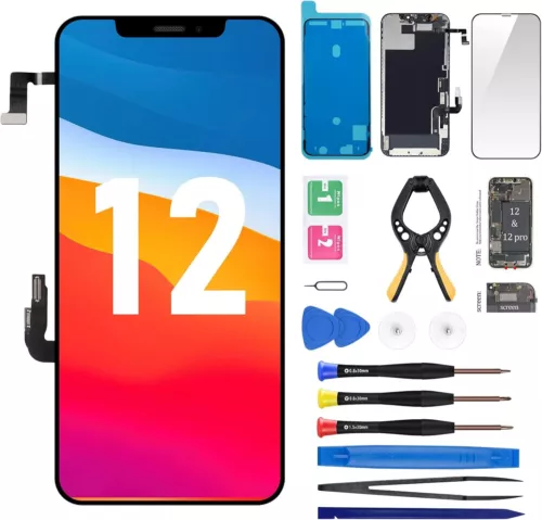 For iPhone 12 12 Pro Screen Replacement 6.1" with Ear Speaker and Proximity