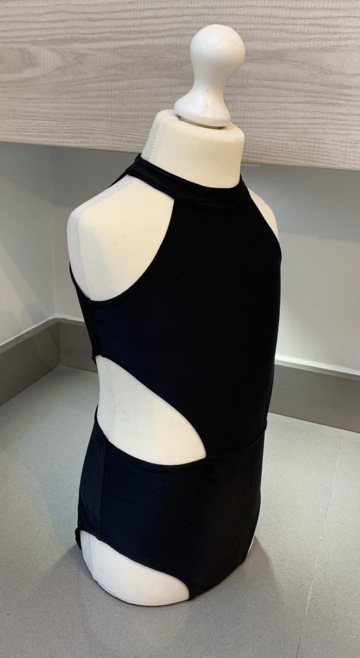 Black Leotard.Age 7-12 Years Gymnastic Dance wear UK Ballet Modern Dance Fast   - Image 3 of 4