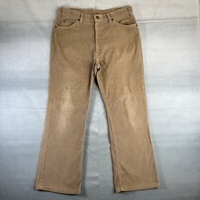 Vintage Levis 517 Corduroy Pants Men 36x32 Brown Bootcut Talon 80s Made in USA