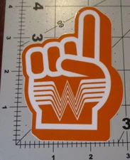 WHATABURGER texas burger number one finger STICKER decal water bottle laptop H