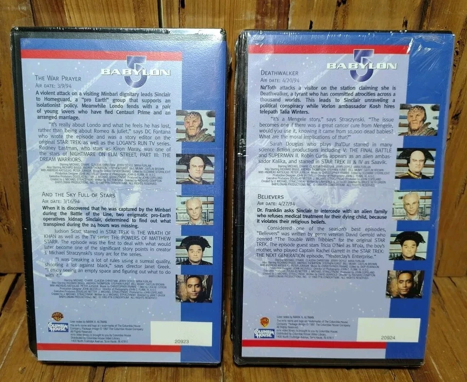 Babylon 5 The Collectors Edition VHS Factory Sealed Clamshell Set Of 2 - Image 2 of 4