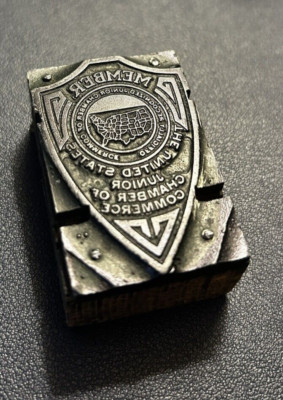 Member United States Junior Chamber of Commerce -- vintage  printing block