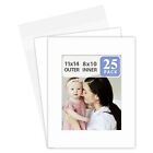11x14 White Picture Mats Mattes for 8x10 Photo Acid Free (Choose your Option)