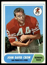 1968 TOPPS JOHN DAVID CROW SAN FRANCISCO 49ERS #87 EX