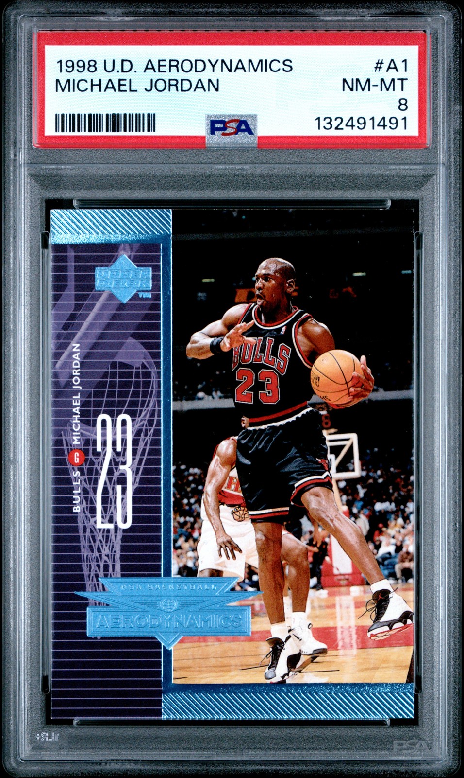1998 Upper Deck Aerodynamics #A1 Michael Jordan PSA 8