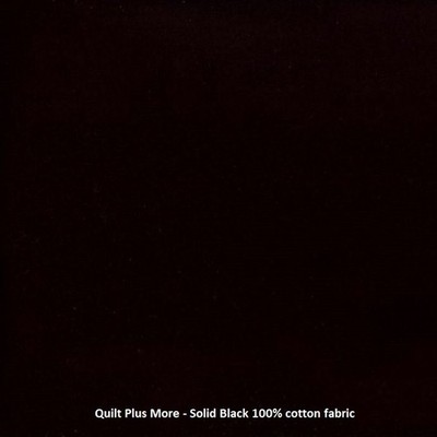 Premium Solid Black Quilting Cotton Fabric by the Yard   100% Cotton, 43  Wide