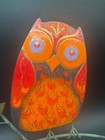 Vintage Curtis Jere Enamel on Copper Orange Owl on Branch Wall Art — photo 5