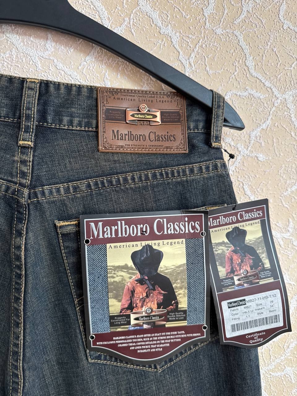 New! Marlboro Classics men's blue denim jeans size s image 5