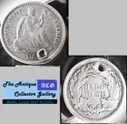 Silver 1870? US Philadelphia Mint Seated Liberty Half Dime🪙Type 4🪙Hole