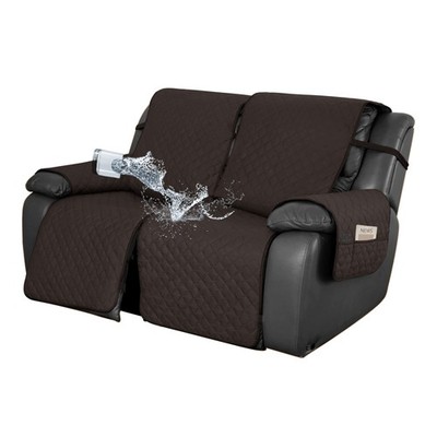 Easy-Going Waterproof Recliner Loveseat Sofa Cover with Pocket, 1-Piece Reversib