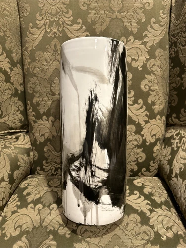 Cyan Design Stallion Vase Planter Black/White - 9872 16.25” x 6.5” - Picture 1 of 6