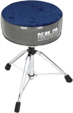 Pork Pie Percussion Round Drum Throne - Charcoal Sparkle with Navy Crush