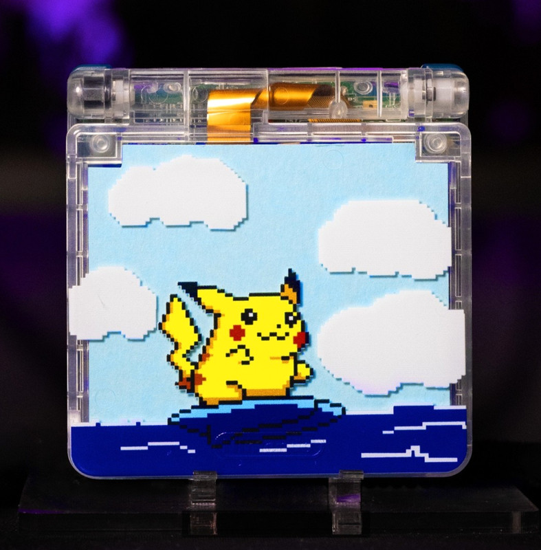 Nintendo Game Boy Advance SP GBA Console IPS V5 Screen Surfing Pikachu Edition