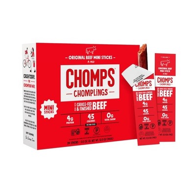 Snack Size Grass-Fed  Beef Jerky Snack Sticks 0.5oz 24-Pack - Keto, Paleo, Wh...