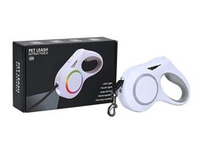 NEW 16  Rechargeable/Retractable Leash w/LED Front Torch  RGB Decorative Lights