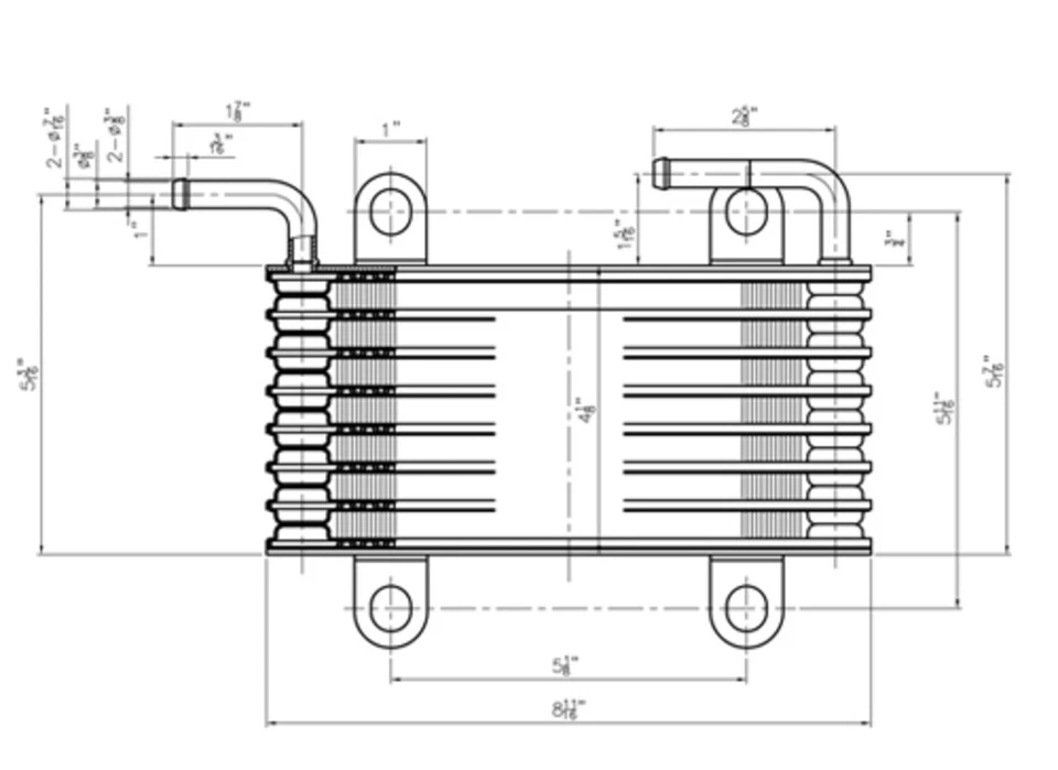 External Transmission Oil Cooler for 07-12 Acura RDX AC4050105 25510-RWC-003 - Image 2 of 2
