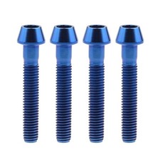 Titanium Ti Bolt M5x9 16 18 20 25 30 35 40 45 50 55 60mm Tapered Head Screws ...
