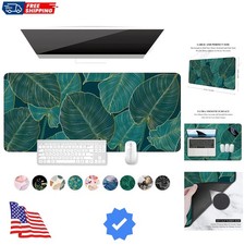 Desk Mat, Ultra Large Mouse Pad, XXL Gaming Mousepad, Green Tropical Leaves D...