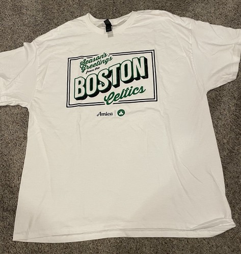 Boston Celtics Christmas Day 2024 Seasons Greetings Shirt XL