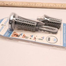 Drain Strain Never-Clog Universal Pop Up Stopper in Chrome