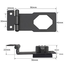 Keyless Cabinet Hasp Lock for Secure Storage of Files Drawers and Mailboxes