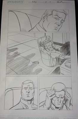 The Boys 60 Original Comic Book Art Russ Braun Homelander Dynamite
