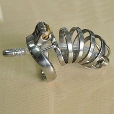 Bondage Stainless Steel Male Chastity Cage Device Tube Lockable 40/45/50MM Rings