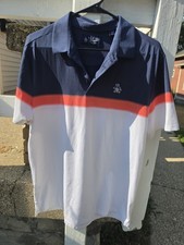 VTG Penguin by Munsingwear Men's Polo Sz LG Excellent Condition White Navy