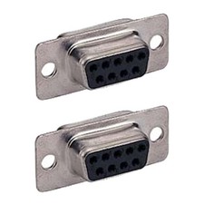 2x RS232 DB9 9-Pin Female Connector Serial Port Solder Cup Socket Assembly Gold