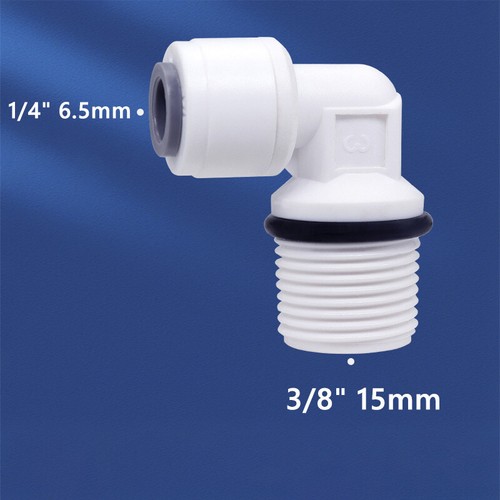 1/4" 3/8" Push Fit Connector Adapter Valve RO Fridge Water Filter Quick Fittings - Afbeelding 61 van 92