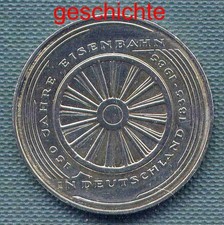Commemorative coin, 5 Mark, German railway, 1985!!!