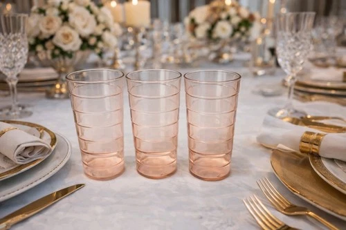 Anchor Hocking  Block Optic Juice Tumbler Glasses, Set of 3, Depression Glass