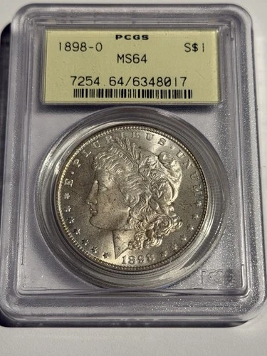 1898-O Morgan Silver Dollar PCGS MS64 New Orleans Mint $1 Certified